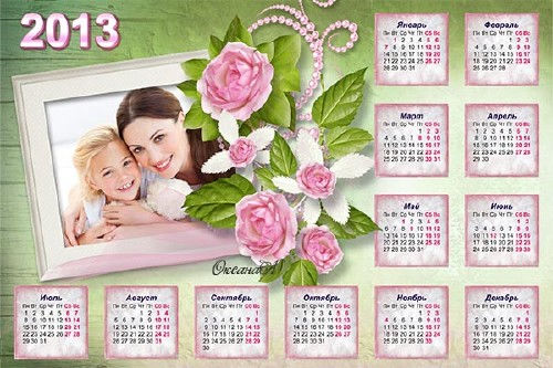 Календарь на 2013 год Прелестные розы для мамы