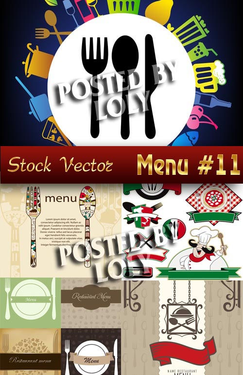 Ресторанные меню #11 - Векторный клипарт