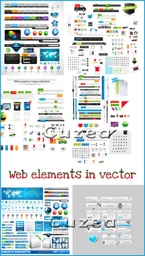 Элементы для web-дизайна в векторе