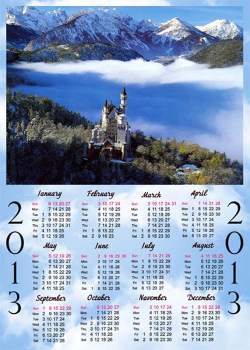 Календарь "Мечта туристов"