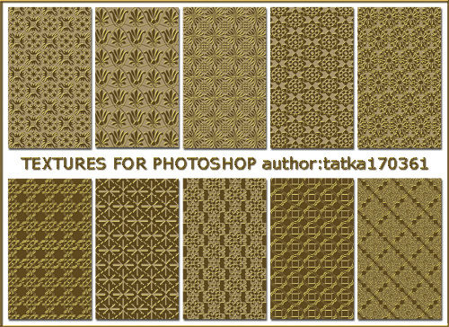 Рифлёные золотистые текстуры для работы в фотошоп