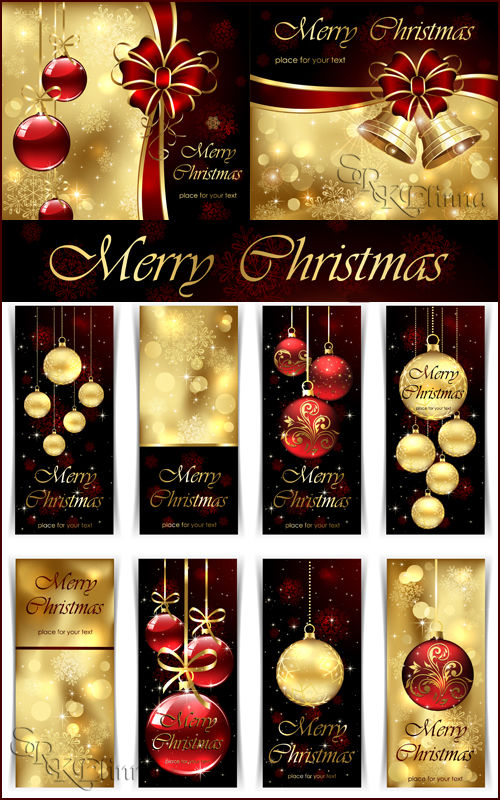 Золотые рождественские открытки / Golden Christmas Cards