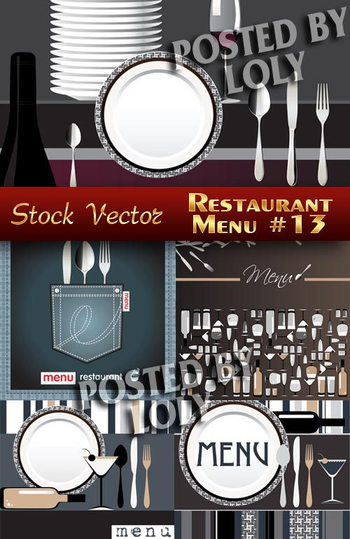 Ресторанные меню #13 - Векторный клипарт