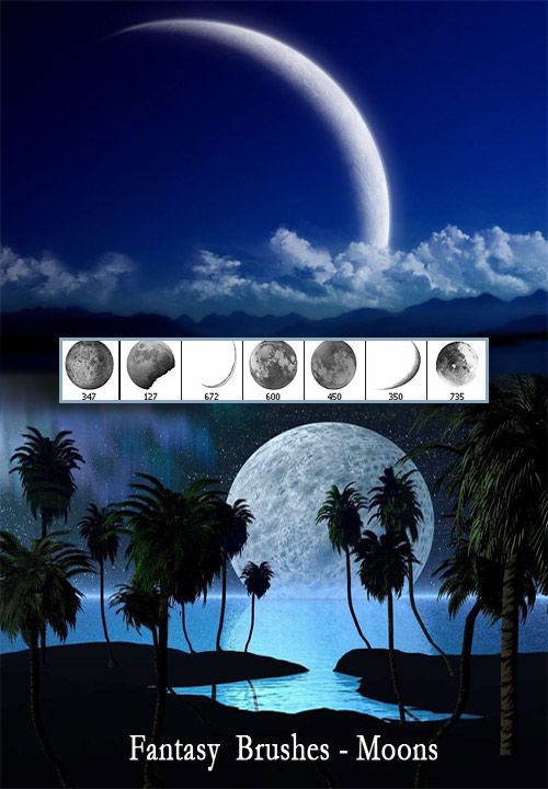 Кисти для Photoshop "Луна"