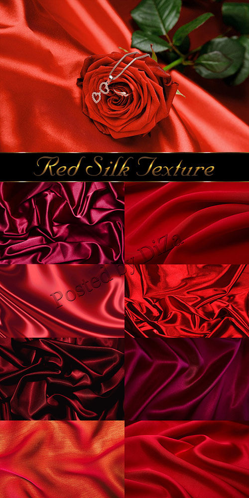 Текстуры красного шелка