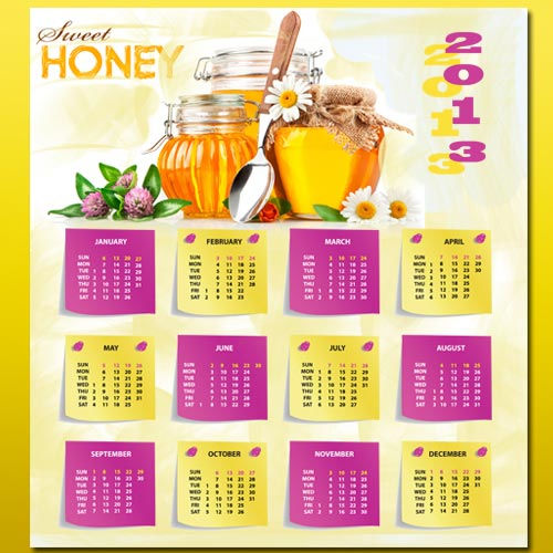Календарь на 2013 год "Душистый мед"