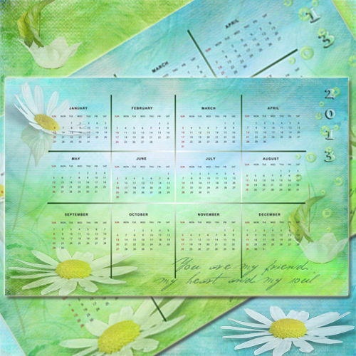 Календарь на 2013 год "Хрупкий маленький цветочек"