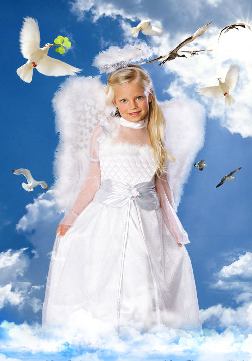 Детский шаблон для фотошопа "Белокурый ангел"