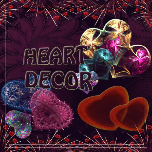 Сборка высококачественного клипарта "Heart decor"