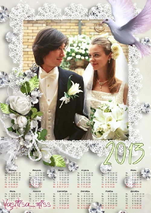 Свадебный календарь на 2013 "Для любящих сердец"