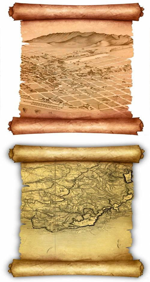 Старинные манускрипты с картами и планами