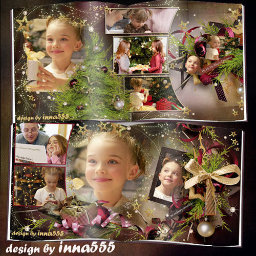 Восхитительная новогодняя фотокнига для оформления Вашего праздника "Рождественская радость"