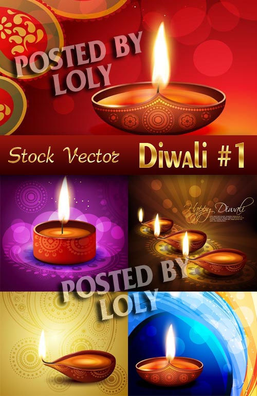  Векторный клипарт Дивали #1 