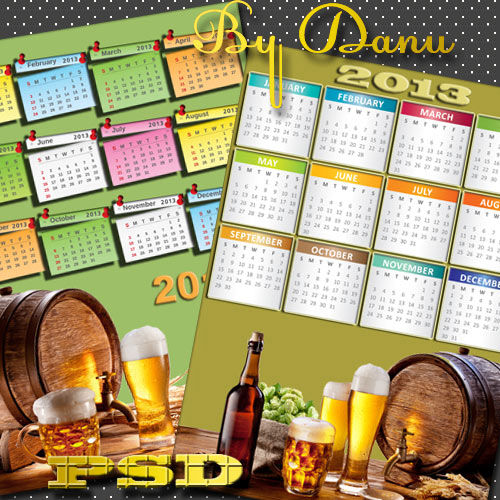 Календарь настенный на 2013 год "Темное, светлое, легкое, кpепкое"