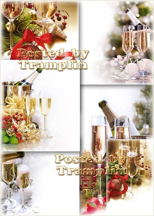 Новогодние фоны "Шампанское на Новый год"