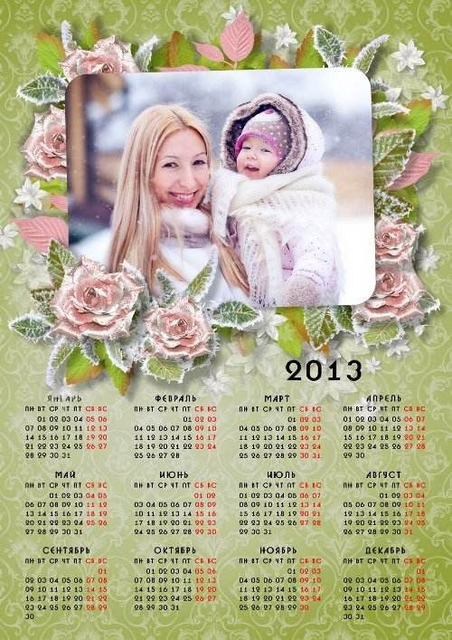 Календарь на 2013 год "Ледяные розы"