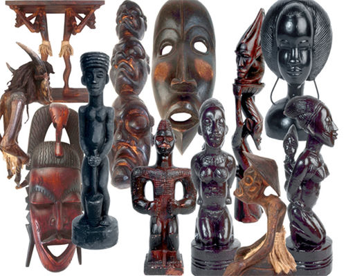 Клипарт ''Африканские деревянные скульптурки''