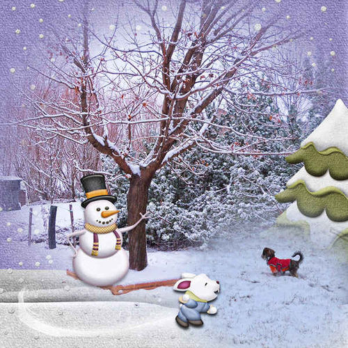 Сборка зимних, рождественских и новогодних скрап-наборов "Время зимних чудес"