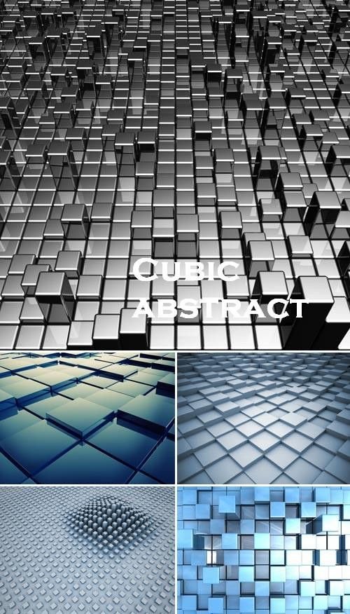 Сборка из 5-ти высококачественных фонов "Кубический абстракт"