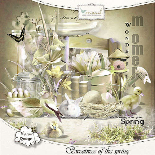 Скрап-наборы Sweetness of the spring и Dark Elegance
