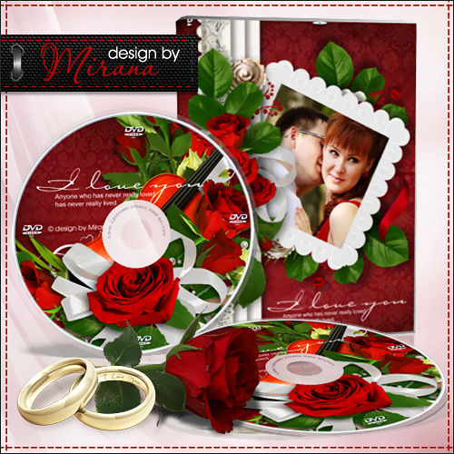 Шаблон свадебной фотокниги и DVD шаблон "True Romance"