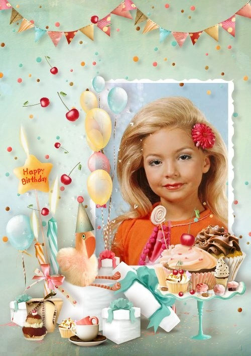 Детская рамка для фото "С Днём рождения"