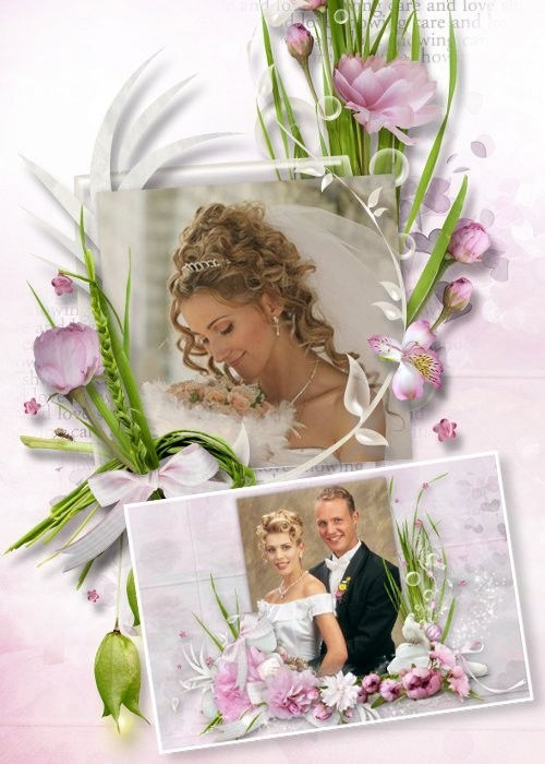 Рамки для фотографий "Свадебные цветы"