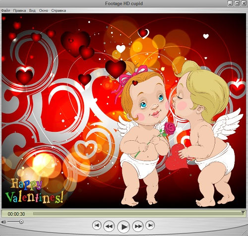 Футаж HD с влюблёнными ангелочками