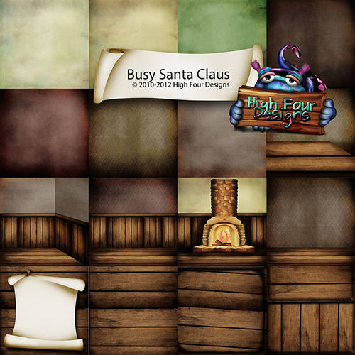 Скрап-набор  Busy Santa Claus