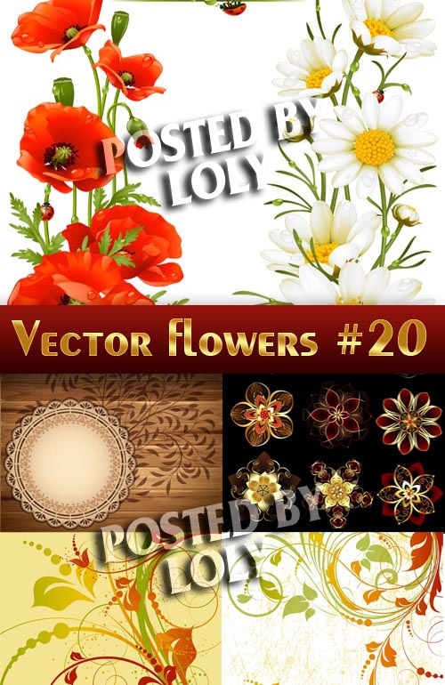 Цветы в векторе #20 - Векторный клипарт