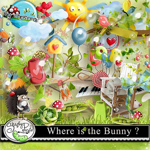 Скрап-набор  Where is the bunny