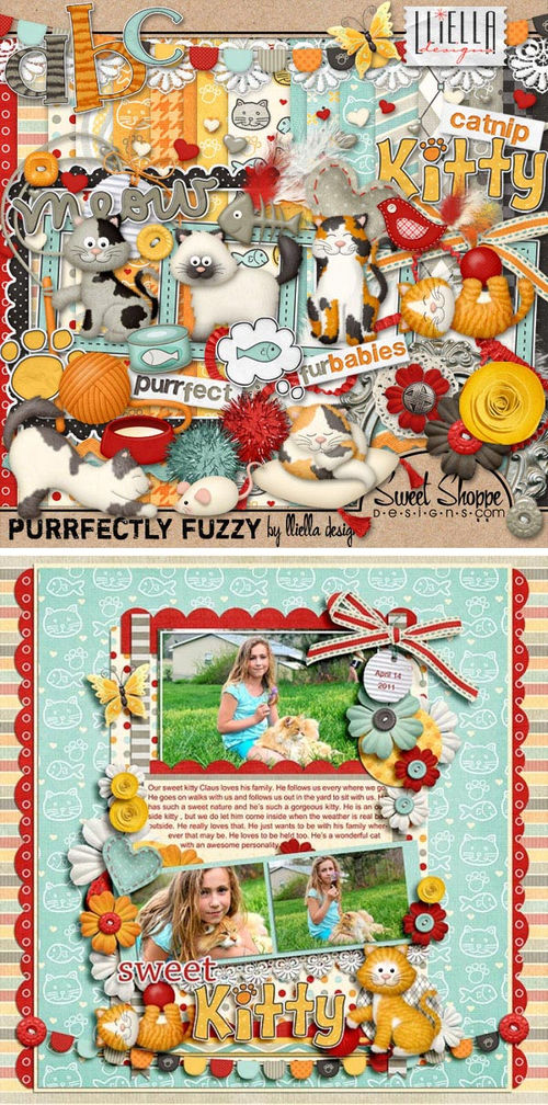 Скрап-набор Purrfectly Fuzzy