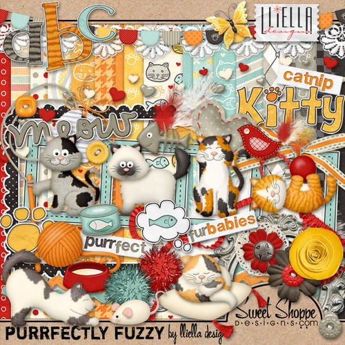 Скрап-набор Purrfectly Fuzzy