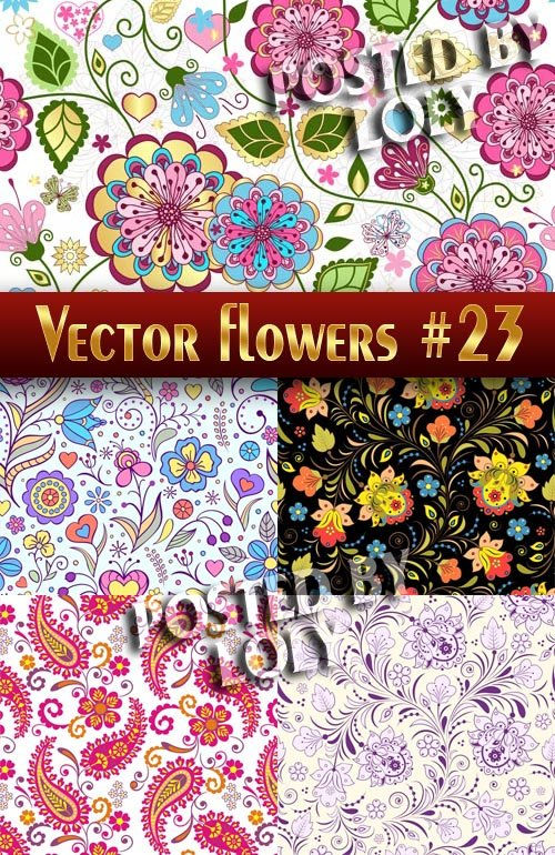 Цветы в векторе #23 - Векторный клипарт