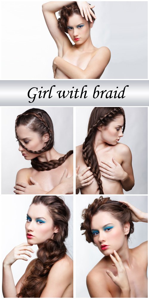 The girl with a braid / Девушка с косой - photo stok