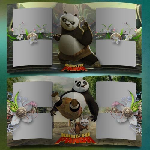 Фотоальбом - фотокнига с героями мультика "Панда кунг фу"