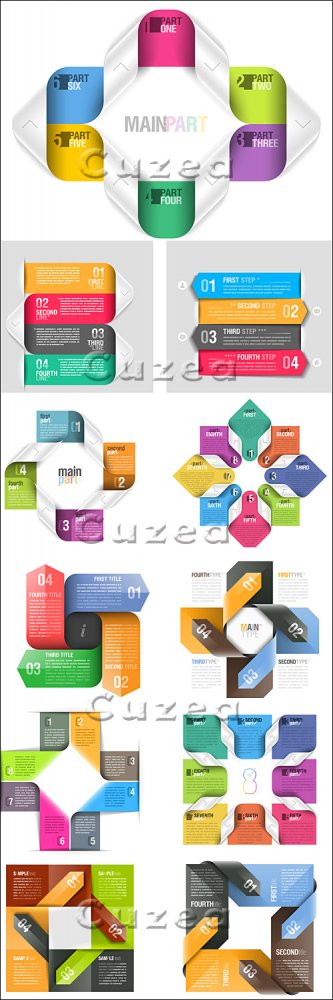 Элементы инфографики, часть 22/ Infographics design template, part 22