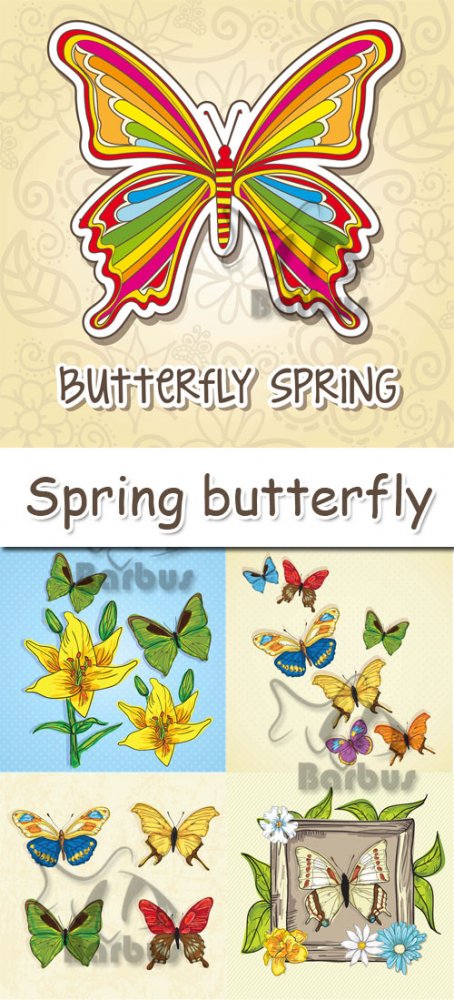 Spring butterfly / Весенние бабочки - vector stock