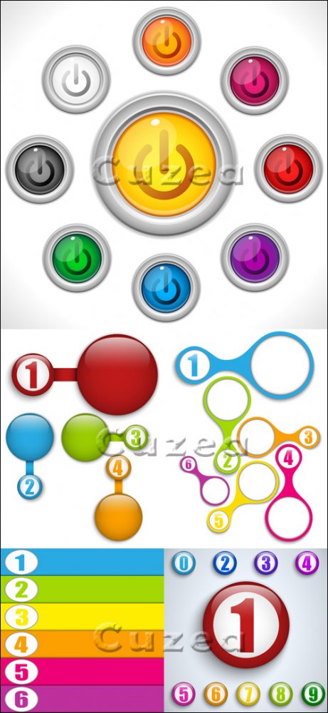 Buttons Colors in vector