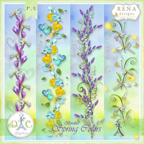 Скрап-набор Spring Colors