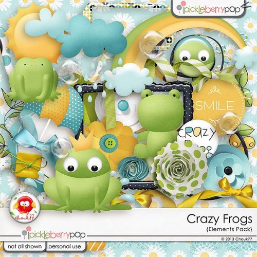 Скрап-набор Crazy Frogs