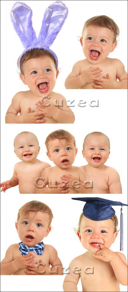 Забавный малыш в разных образах/ Ыmailed baby-boy - Stock photo