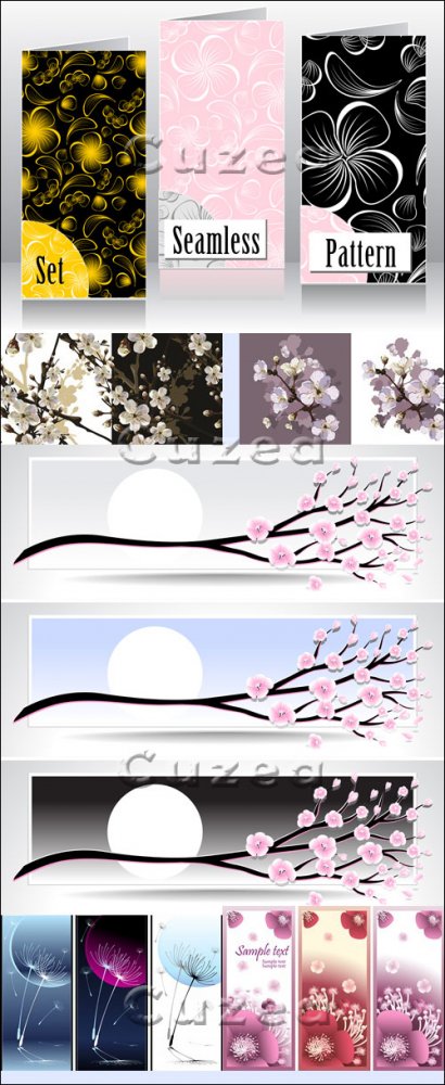Цветочные баннеры в векторе/ Flower banners in vector