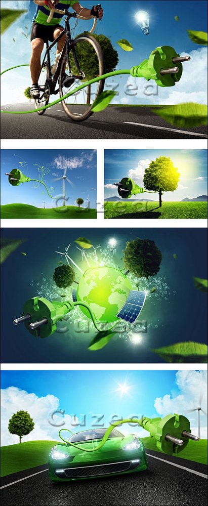 Креативный фотосток энергии/  Green Energy - Stock photo