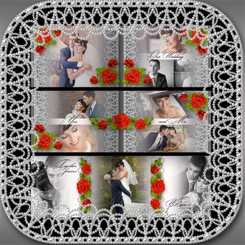 Свадебный фотоальбом с розами