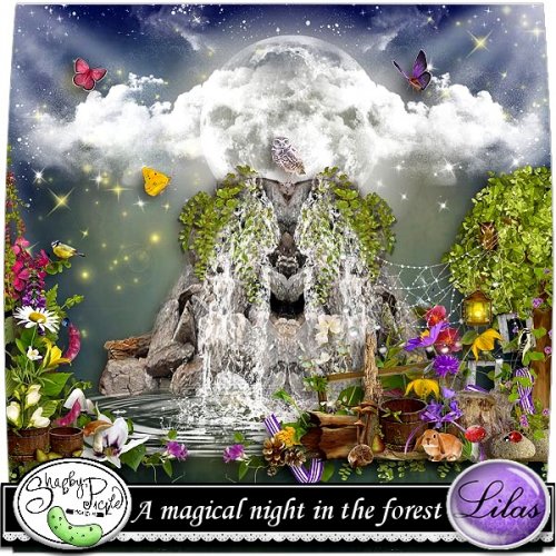 Скрап-набор A magical night in the forest
