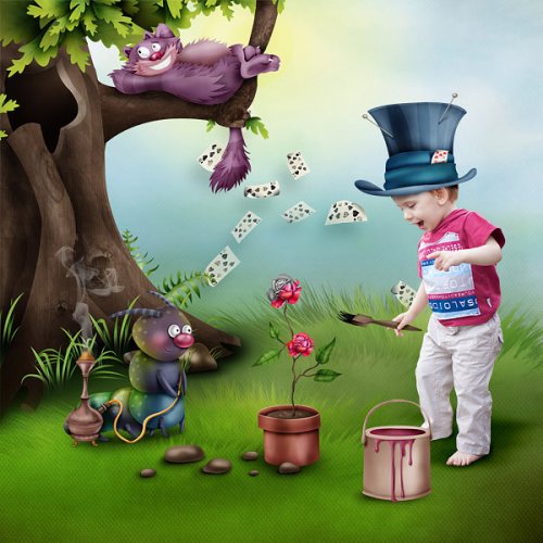 Скрап-набор Adventures in Wonderland