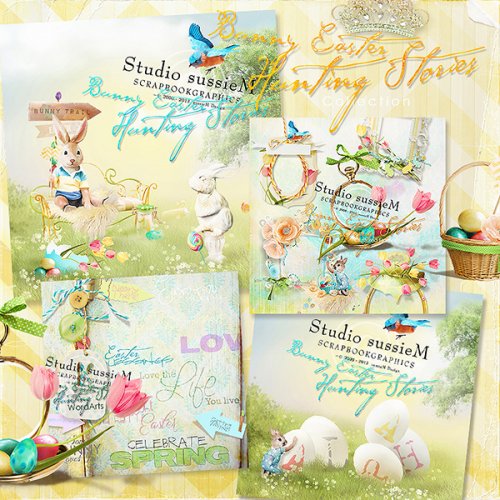 Scrap kit Bunny Easter Hunting Stories