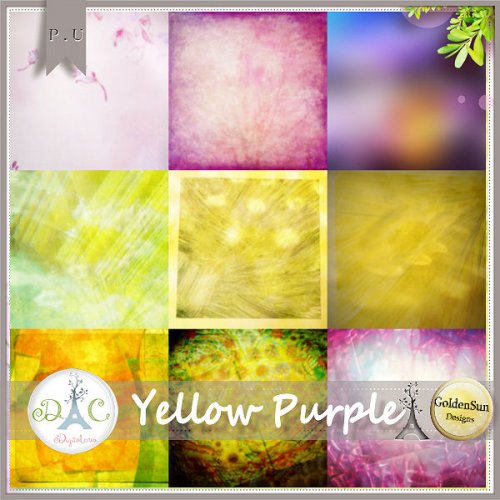 Скрап-набор Yellow Purple