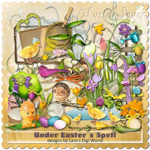 Скрап-набор "Under Easter Spell"